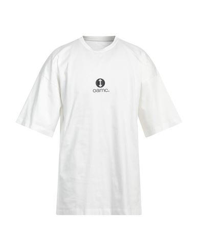 Shop Oamc Man T-shirt White Size Xl Cotton, Silk
