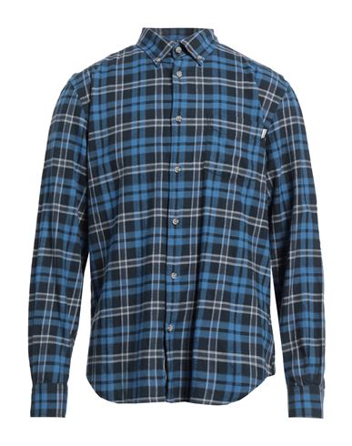 Woolrich Man Shirt Midnight Blue Size S Cotton