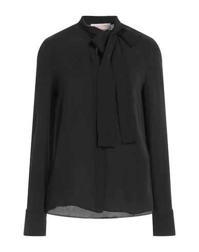 Shop Valentino Garavani Woman Shirt Black Size 4 Silk