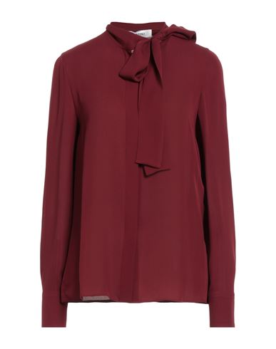 Valentino Garavani Woman Shirt Burgundy Size 4 Silk In Red