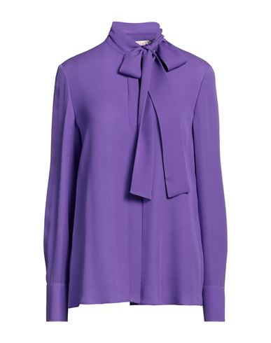 Shop Valentino Garavani Woman Shirt Purple Size 8 Silk