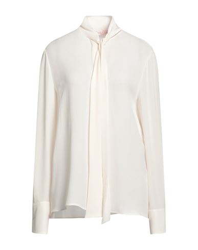 Valentino Woman Shirt Ivory Size 8 Silk In White