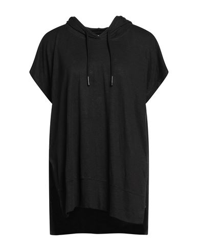 Alessia Santi Woman Sweatshirt Black Size 6 Linen