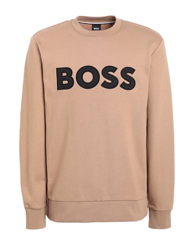Hugo Boss Boss Man Sweatshirt Light Brown Size Xl Cotton, Elastane In Beige