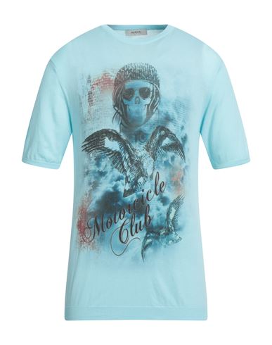 Alpha Studio Man T-shirt Sky Blue Size Xxl Cotton