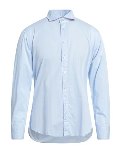 Bastoncino Man Shirt Sky Blue Size 16 Cotton
