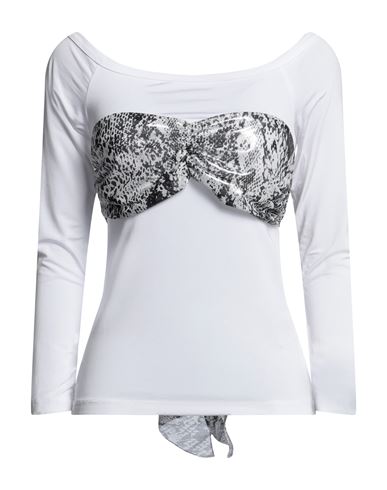 Denny Rose Woman T-shirt White Size S Acetate, Elastane