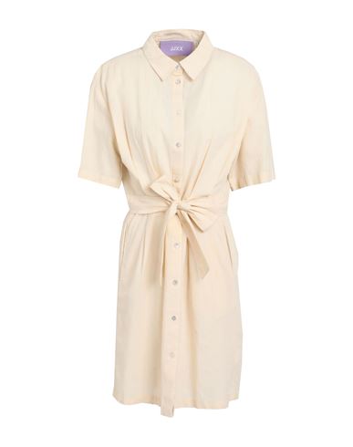 Jjxx By Jack & Jones Woman Mini Dress Beige Size L Cotton, Linen