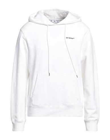 Off-white Man Sweatshirt White Size Xl Cotton, Elastane