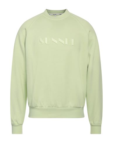 Shop Sunnei Man Sweatshirt Acid Green Size S Cotton