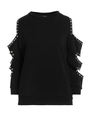Almagores Woman Sweatshirt Black Size S Cotton, Polyester