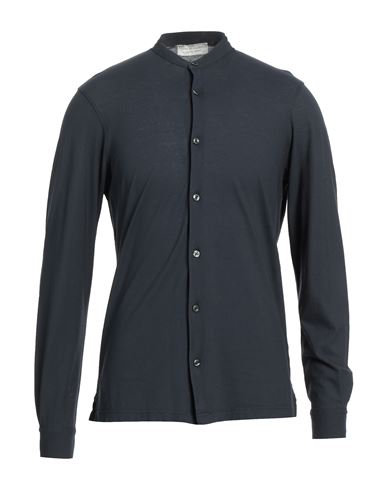 Filippo De Laurentiis Man Shirt Navy Blue Size 44 Cotton