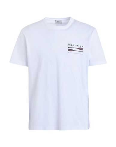 Woolrich Lakeside Tee Man T-shirt White Size Xl Cotton