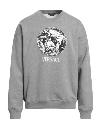 Shop Versace Man Sweatshirt Grey Size L Cotton
