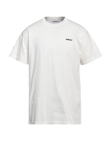 Shop Ambush Man T-shirt Ivory Size L Cotton, Polyester In White