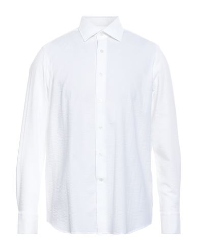 Shop Bagutta Man Shirt White Size 17 Cotton