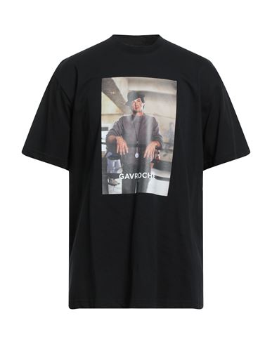 Gavroche Paris Man T-shirt Black Size Xxl Cotton In Black