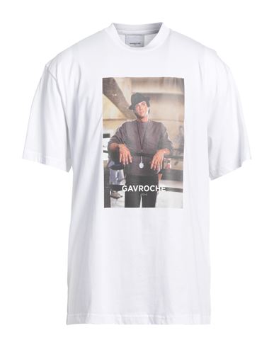 Gavroche Paris Man T-shirt White Size Xxl Cotton
