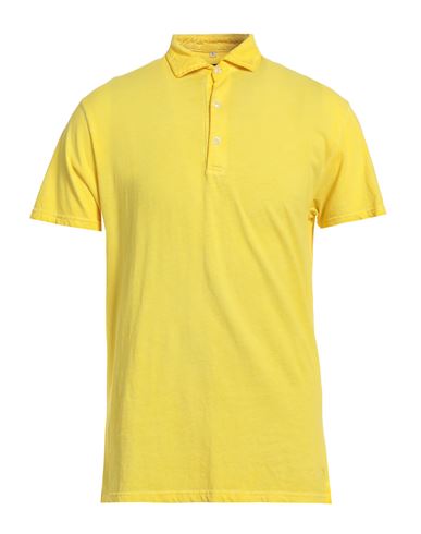 Mp Massimo Piombo Man Polo Shirt Yellow Size L Cotton