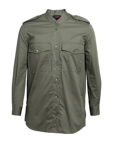 Mp Massimo Piombo Man Shirt Military Green Size 18 Cotton