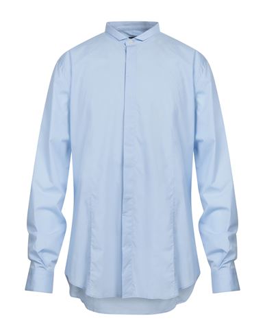 Liu •jo Man Man Shirt Sky Blue Size 17 ¾ Cotton, Elastane