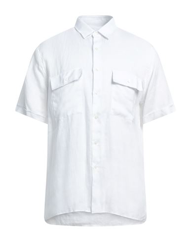 Liu •jo Man Man Shirt White Size 15 ½ Lyocell, Linen, Cotton