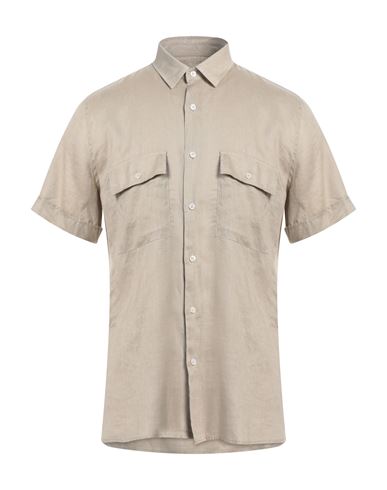 Shop Liu •jo Man Man Shirt Sand Size M Linen In Beige