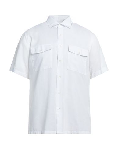 Liu •jo Man Man Shirt White Size 15 ½ Lyocell, Linen, Cotton In White