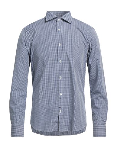 Mp Massimo Piombo Man Shirt Midnight Blue Size 15 ¾ Cotton