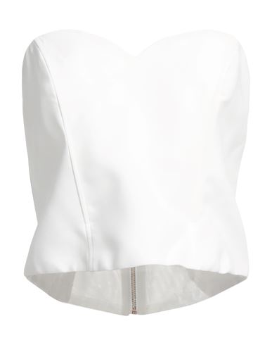Camilla  Milano Camilla Milano Woman Top White Size 12 Polyester, Elastane, Polyamide