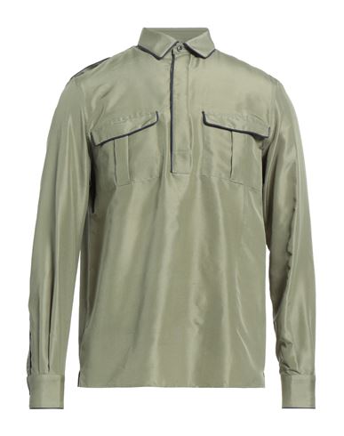 Valentino Garavani Man Shirt Sage Green Size 15 ½ Silk