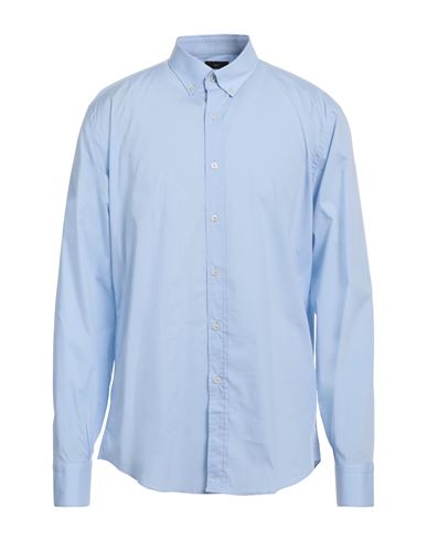 Liu •jo Man Man Shirt Sky Blue Size 17 ½ Cotton, Elastane