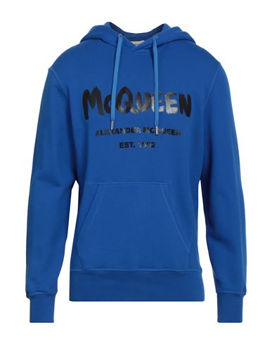Alexander Mcqueen Man Sweatshirt Bright Blue Size S Cotton