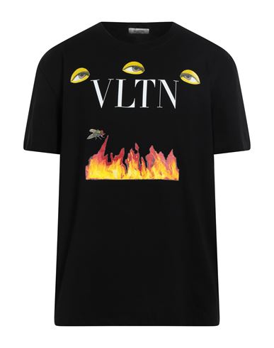 Valentino Man T-shirt Black Size Xl Cotton