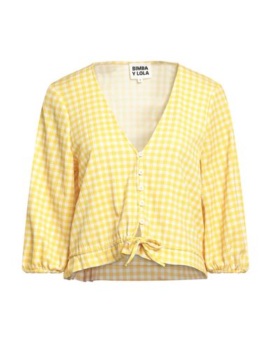 Bimba Y Lola Woman Shirt Ocher Size M Polyester, Elastane In Yellow