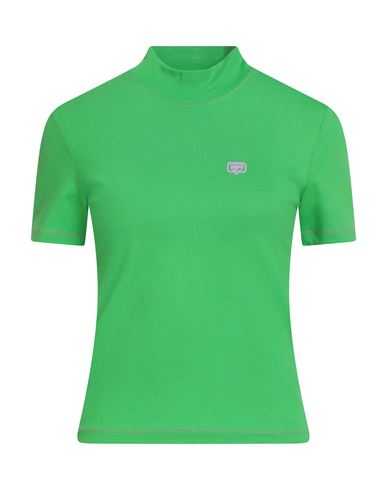 Chiara Ferragni Woman T-shirt Green Size M Cotton In Green
