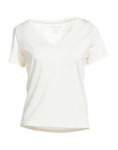 Majestic Filatures Woman T-shirt Cream Size 1 Lyocell, Cotton In White