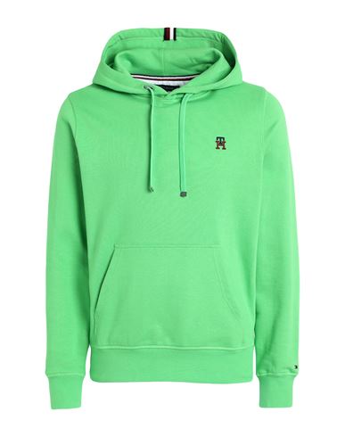 Tommy Hilfiger Man Sweatshirt Green Size S Cotton, Elastane