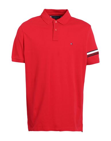 Tommy Hilfiger Man Polo Shirt Red Size L Cotton