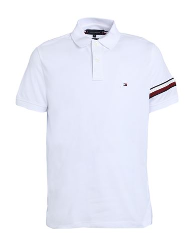 Tommy Hilfiger Man Polo Shirt White Size Xl Cotton