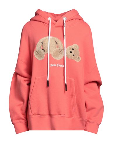 Palm Angels Woman Sweatshirt Coral Size M Cotton In Red