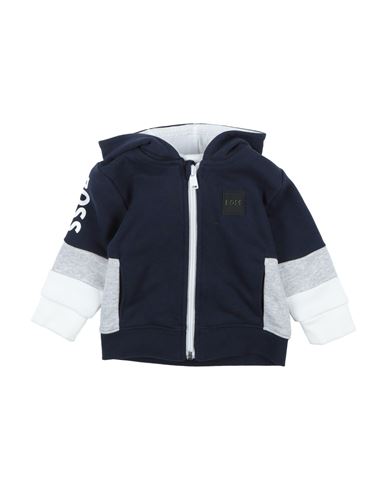 Hugo Boss Babies' Boss Newborn Boy Sweatshirt Midnight Blue Size 3 Cotton, Polyester, Elastane