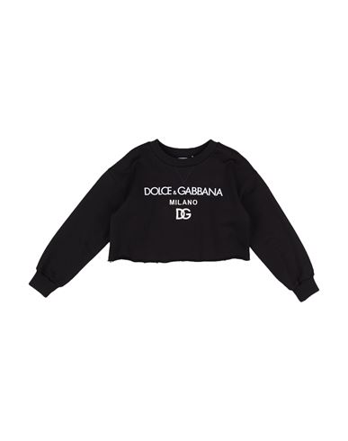Dolce & Gabbana Babies'  Toddler Girl Sweatshirt Black Size 7 Cotton