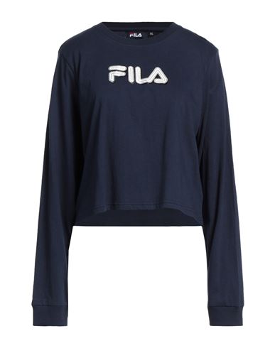 Fila Woman T-shirt Navy Blue Size Xxl Cotton