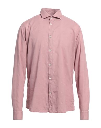 Mastricamiciai Man Shirt Light Purple Size 17 Cotton, Elastane