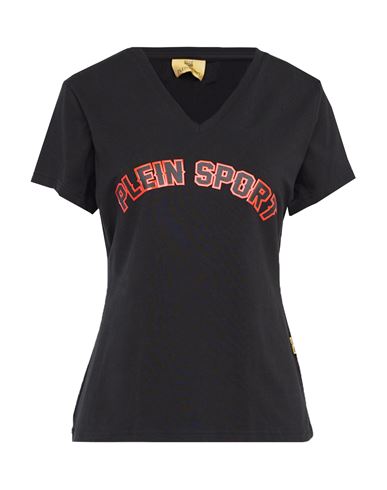 Shop Plein Sport Woman T-shirt Black Size Xl Cotton, Elastane