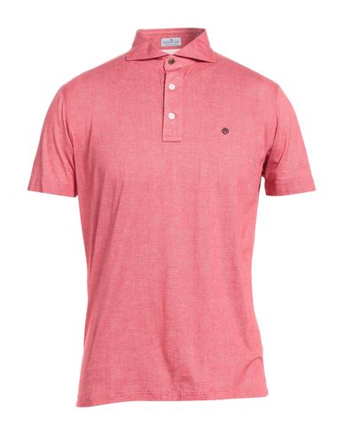 Sonrisa Man Polo Shirt Coral Size 15 ¾ Cotton In Red