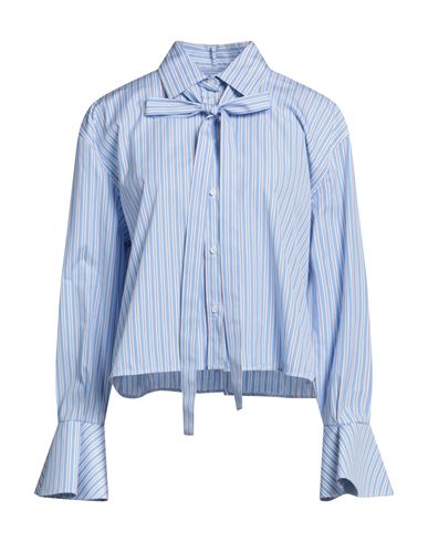Valentino Garavani Woman Shirt Light Blue Size 12 Cotton