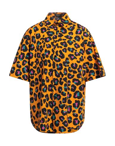 Versace Man Shirt Orange Size 40 Cotton