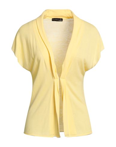 Barba Napoli Woman Cardigan Yellow Size 10 Viscose, Acrylic